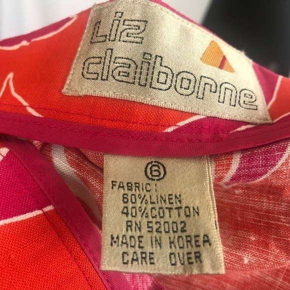 🌺Liz Claiborne Hawaiian Pink/Orange Maxi S - Picture 4 of 8